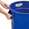 Global Industrial 20 Gallon Plastic Trash Container, Garbage Can - Blue 240458BL - alternate 3